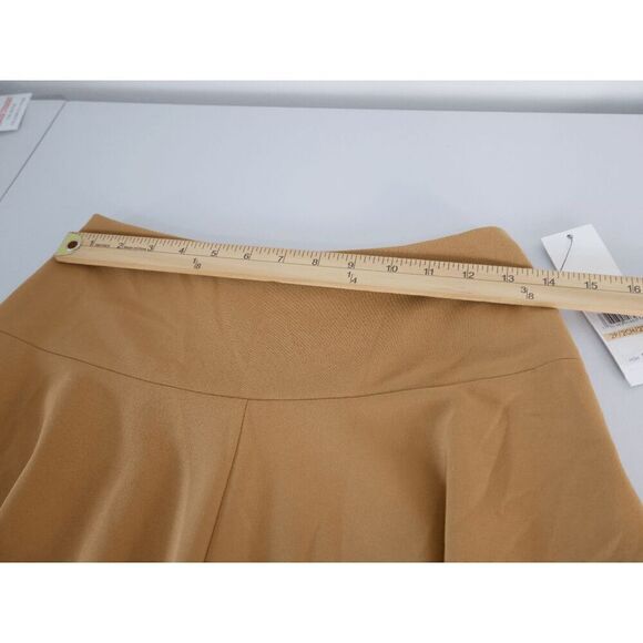 CALVIN KLEIN Women's Petite Scuba Crepe A-Line Skirt Luggage Color 2P - Picture 5 of 10